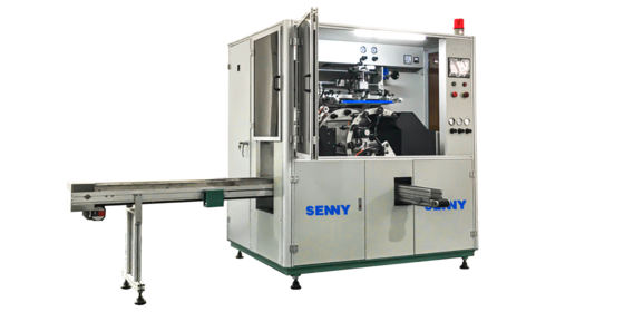 Macchina serigrafica rotativa automatica a schermo piatto a 1 colore con funzione di trattamento a fiamma