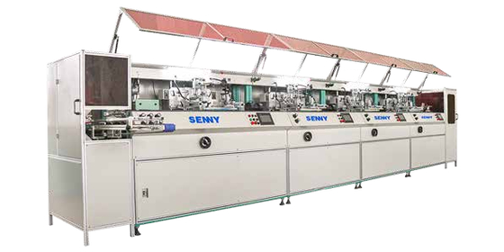 Serigrafica modulare automatica a 1-12 colori per bottiglie con polimerizzazione IR 40 pezzi/min