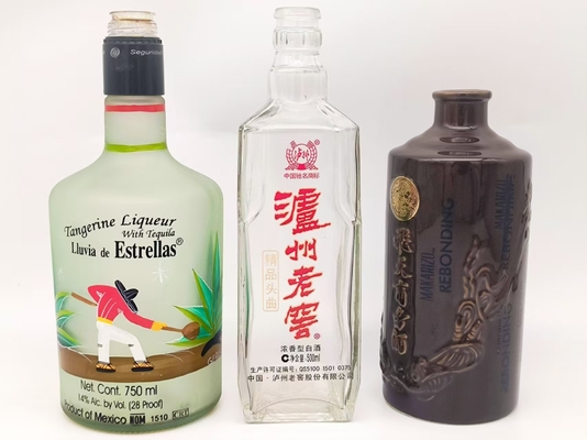 2400 pezzi/ora Macchina serigrafica completamente automatica per contenitori di bottiglie di vetro altezza 50-350 mm Basso investimento iniziale