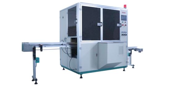 Macchina serigrafica UV automatica per vasetti/tappi rotondi a 1 colore 50 pezzi/min