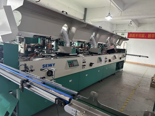 85 pezzi/minuto Stampante serigrafica automatica per bottiglie di vetro multicolore, tipo lineare, attrezzatura metallica