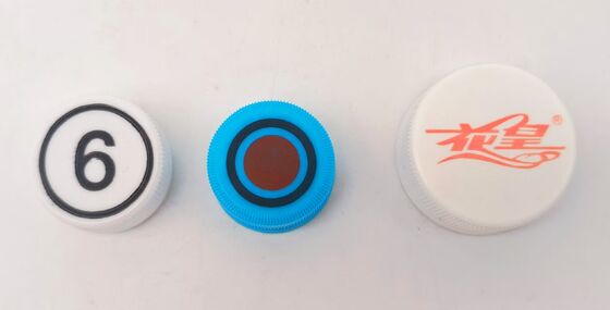 Macchina di stampa automatica a 2 colori per tappi di bottiglie di plastica di diametro 28-38 mm