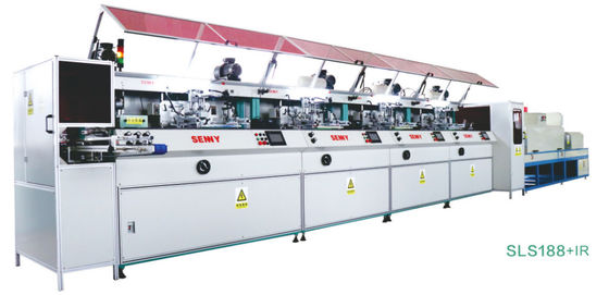 5 stazioni 6000 pcs/h Flascia attrezzatura per la stampa a schermo 300x250mm