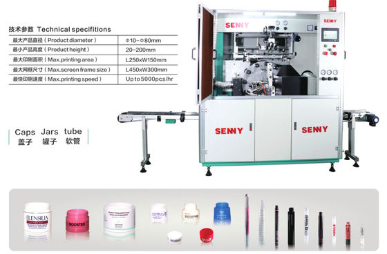 Singola stampatrice completamente automatica dello schermo di colore 5000pcs/Hour 250x150mm