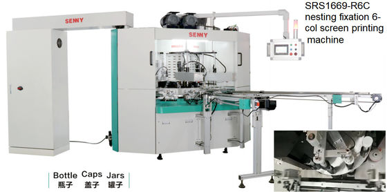 6 stampatrice automatica dello schermo del cilindro di colore 7bar 380V per la bottiglia