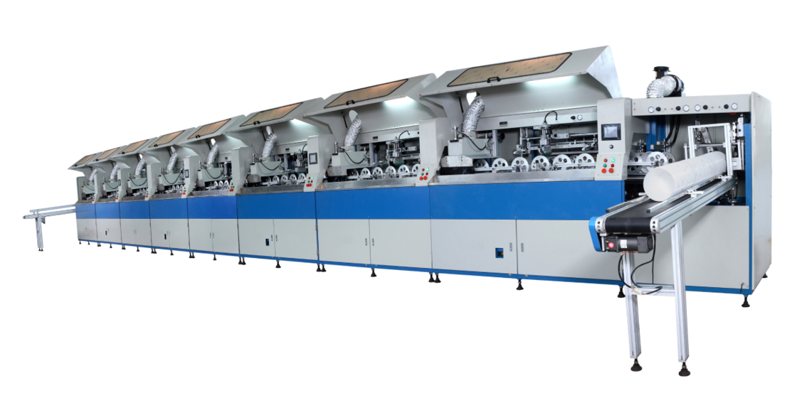 2000pcs/Hr Macchina per la stampa su schermo multicolore per secchio cilindrico Max Container Diametro 220mm