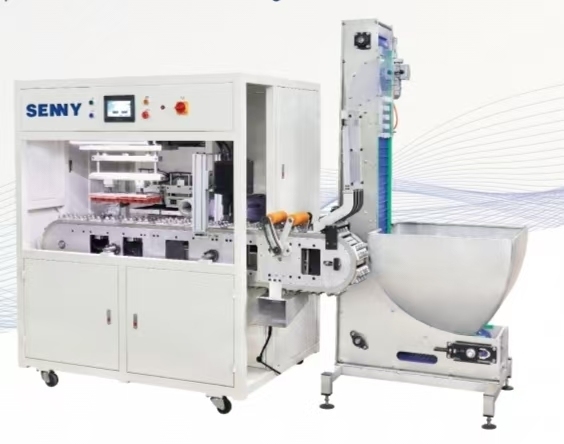 Macchina di stampa automatica a 2 colori per tappi di bottiglie di plastica di diametro 28-38 mm