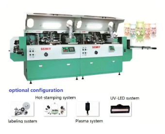 5000pcs/Hr Multi Color Automatic Cylinder Screen Printing Machine 250x200mm